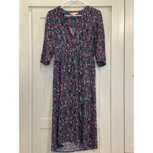 Mauvette Stitch-fix 3/4 sleeve floral tea dress  MED